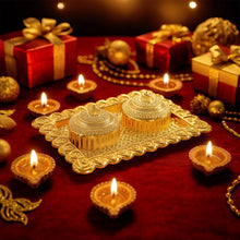 Ornate Rectangular Pooja Tilak Plate - (Mix Design / 1 Pc) - justgrabit.in | Just Grab It