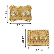 Ornate Rectangular Pooja Tilak Plate - (Mix Design / 1 Pc) - justgrabit.in | Just Grab It