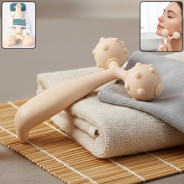 Dual Ball Facial and Body Massage Roller - 1 Pc - justgrabit.in | Just Grab It