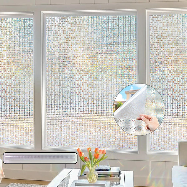 Decorative Window Film 45 cm x 3 m - (Not - Adhesive / 1 Pc) - justgrabit.in | Just Grab It