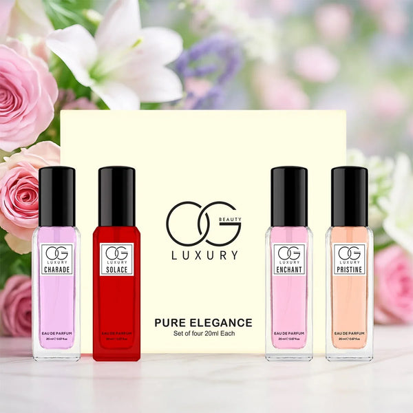OG Beauty Luxury Pure Elegance Eau De Parfum Gift - (4 Pc / Set / 20 ML) - Justgrabit Inc.