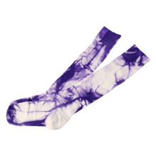 Purple & White Tie - Dye Long Socks (1 Pair) - justgrabit.in | Just Grab It