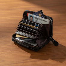 Premium Black Zip - Around Card Holder Wallet (1 Pc) - justgrabit.in | Just Grab It