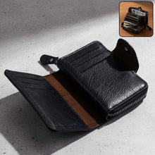 Premium Black Zip - Around Card Holder Wallet (1 Pc) - justgrabit.in | Just Grab It