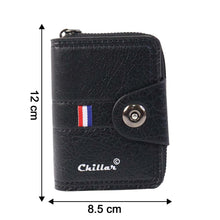 Premium Black Zip - Around Card Holder Wallet (1 Pc) - justgrabit.in | Just Grab It