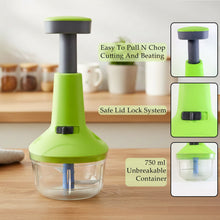 Push - Down Vegetable & Fruit Chopper (B - Grade / 750 ML) - justgrabit.in | Just Grab It