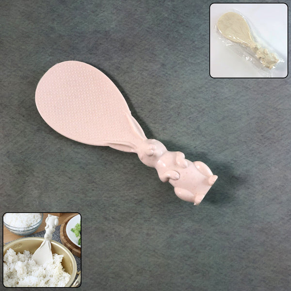 Cute Bunny Handle Non - Stick Rice Serving Spoon (1 Pc) - justgrabit.in | Just Grab It