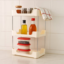 3 - Tier Multipurpose Storage Organizer Rack Shelf (1 Set) - justgrabit.in | Just Grab It