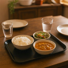 Plastic Serving Tray / Plate – 40 × 30 cm (1 Pc / Black) - justgrabit.in | Just Grab It