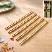 Premium Reusable Bamboo Chopsticks Set (Set of 5 Pair) - justgrabit.in | Just Grab It