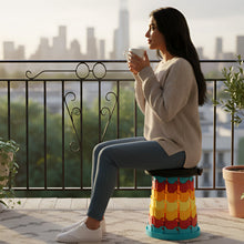 Collapsible Stool with Handle for Portable Seating (44x25.5 cm) - justgrabit.in | Just Grab It