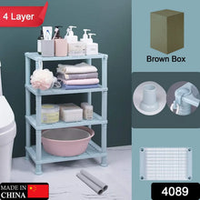 4 Layer Multifunctional Storage Shelf Organizer Narrow Storage Rack for Kitchen or Bathroom - justgrabit.in | Just Grab It