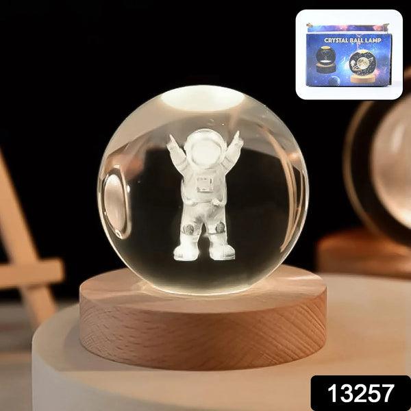 Moon 3D Crystal Ball Lamps with Base For Bedroom 3D Lamps (1 Pc) - justgrabit.in | Just Grab It