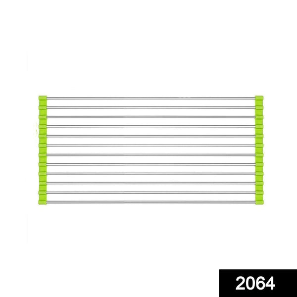 Foldable Drain Rack Kitchen Sink Roll up Dish Drying Rack Portable Dish Rack - Justgrabit Inc.