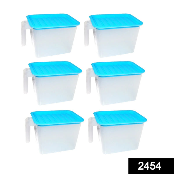 Air Tight Unbreakable Big Size 1100 ml Square Shape Kitchen Storage Container (Set of 6) - Justgrabit Inc.