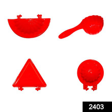 4 Pcs Plastic Red Kitchen Tool Mould Dough Press - Justgrabit Inc.