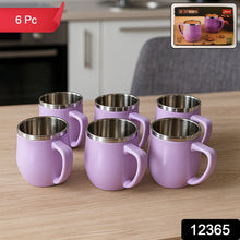 Apex Chit - Chat Double Wall Stainless Steel Mug Set (6Pc/200ml) Approx - justgrabit.in | Just Grab It