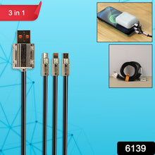 3 in 1 Multi Super Fast Charging Cable (1 Pc / 2 Mtr.) - justgrabit.in | Just Grab It