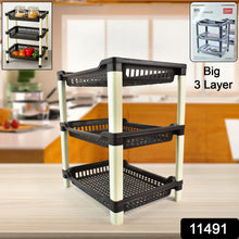 Apex Big Multi use Plastic Storage Rack – 3 - Tier (1 Pc) - Justgrabit Inc.