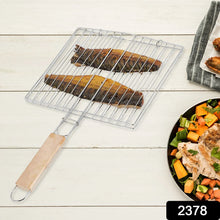 Kitchen Square Roaster Grill Barbecue Grill with Wooden Handle - Justgrabit Inc.