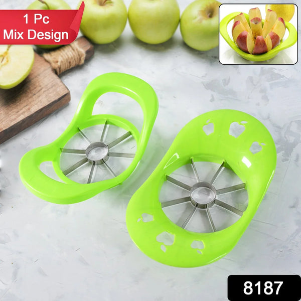 Multi Purpose Fruit Slicer Apple Cutter Regular With 8 Stainless Steel Blades Apple Slicer (1 Pc) - Justgrabit Inc.