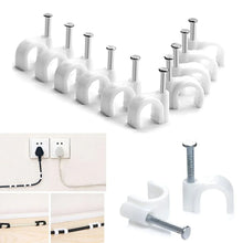 100 Pc 6 MM Cable Clip used in all kinds of wires to make them stuck and holded in walls etc. - Justgrabit Inc.