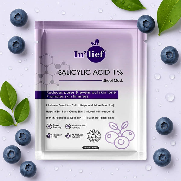 In’lief Salicylic Acid 1% Clarifying & Pore - Refining Facial Sheet Mask (1 Pc) - Justgrabit Inc.
