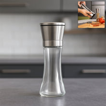 Premium Stainless Steel & Glass Manual Spice Grinder (1 Pc) - justgrabit.in | Just Grab It