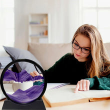 3D Moving Sand Art – Liquid Motion Deep Sea Sandscape with Round Glass Frame & ejection (1 Pc) - justgrabit.in | Just Grab It