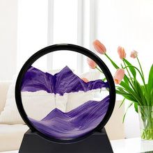 3D Moving Sand Art – Liquid Motion Deep Sea Sandscape with Round Glass Frame & ejection (1 Pc) - justgrabit.in | Just Grab It