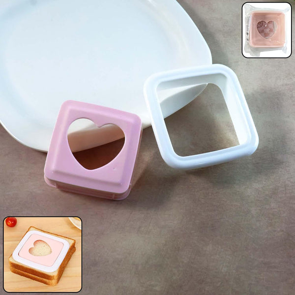 Heart Shape Sandwich Cutter & Bread Press (1 Pc) - justgrabit.in | Just Grab It