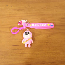 Cute Cartoon Character Rainbow Strap Keychain (1 Pc) - justgrabit.in | Just Grab It