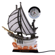 Decorative Ship Shape Clock Lamp (1 Pc) - justgrabit.in | Just Grab It