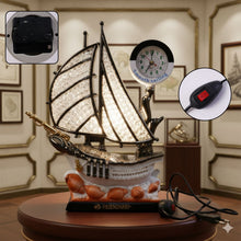 Decorative Ship Shape Clock Lamp (1 Pc) - justgrabit.in | Just Grab It