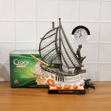 Decorative Ship Shape Clock Lamp (1 Pc) - justgrabit.in | Just Grab It