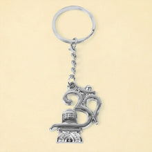 Om with Shivling Metal Keychain (1 Pc) - justgrabit.in | Just Grab It