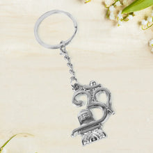 Om with Shivling Metal Keychain (1 Pc) - justgrabit.in | Just Grab It