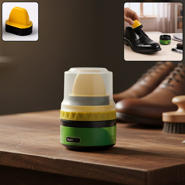 Black Shoe Polish Cream with Built - in Sponge Applicator (60 ML Approx) - justgrabit.in | Just Grab It