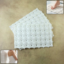 Anti - Slip Bathroom Massage Mat with Suction Cups (33 × 21 cm / 4 Pc) - justgrabit.in | Just Grab It