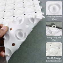 Anti - Slip Bathroom Massage Mat with Suction Cups (33 × 21 cm / 4 Pc) - justgrabit.in | Just Grab It