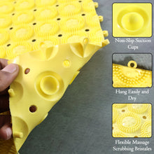 Multipurpose Anti - Slip Bathroom Massage Mat with Suction Cups (33 × 21 cm) - justgrabit.in | Just Grab It