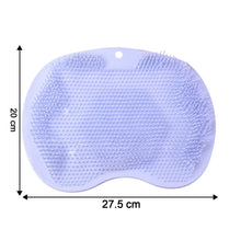 Purple Silicone Bath Massage Cushion – Suction Cup Exfoliating Foot Scrubber & Mat - justgrabit.in | Just Grab It