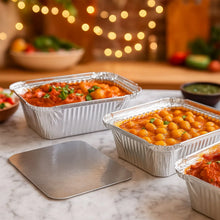 Freshee Aluminium Food Container with Lid — 450 ml — 10 Pc - justgrabit.in | Just Grab It
