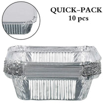 Freshee Aluminium Food Container with Lid — 450 ml — 10 Pc - justgrabit.in | Just Grab It