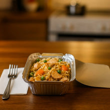 Disposable Aluminium Food Containers with Lids – 250 ml Capacity (Pack of 25) - justgrabit.in | Just Grab It