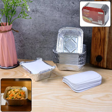 Disposable Aluminium Food Containers with Lids – 250 ml Capacity (Pack of 25) - justgrabit.in | Just Grab It