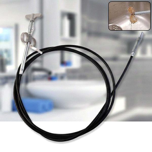 Flexible Spring Drain Cleaning Tool with Hand Grip (1 Pc / 156 Cm) - justgrabit.in | Just Grab It