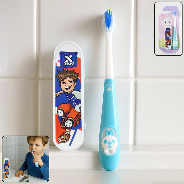 Kids Toothbrush with Cartoon Sketchboard Toy - justgrabit.in | Just Grab It