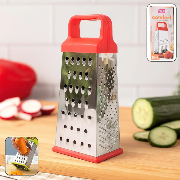 Supermom 5 - in - 1 Comfort Stainless Steel Grater and Slicer - Justgrabit Inc.
