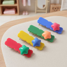 Colorful Star Design Decorative Hair Clip Set (4 Pc) - justgrabit.in | Just Grab It